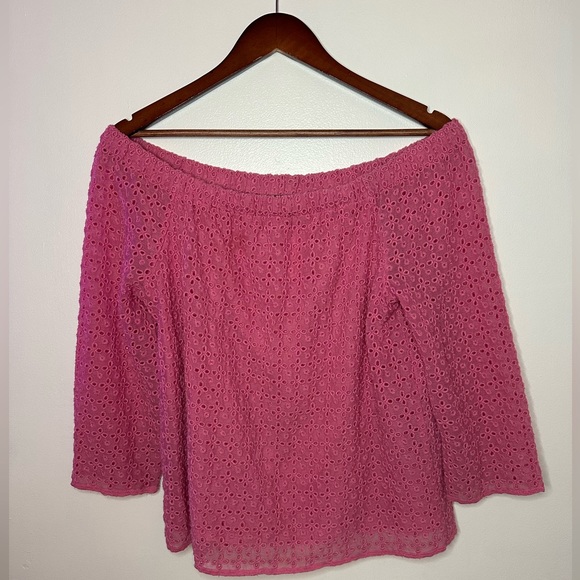 Tommy Hilfiger Tops - Tommy Hilfiger Pink Off the Shoulder Blouse